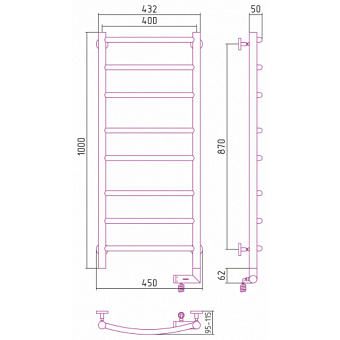 Полотенцесушитель СУНЕРЖА 12-5201-1040 белый
