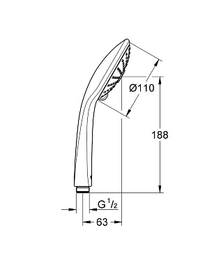Ручной душ GROHE Euphoria Massage 27221000 хром