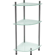 Полка в ванную округлая WASSERKRAFT K-4133 3-ярусная 28х28см хром