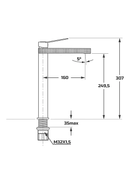 Смеситель для раковины Maxonor PL1183 Черный/Золотой