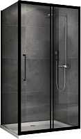 Угловое ограждение Abber Schwarzer Diamant AG30130BH-S90B 195х90см стекло прозрачное