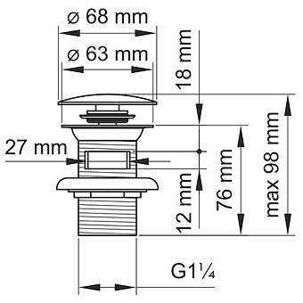 Донный клапан WASSERKRAFT A046