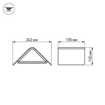 Светильник фасадный Arlight LGD-Delta 019779 12Вт IP54 LED чёрный