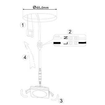 Светильник точечный встраиваемый Maytoni Phanton DL2001-L7B 7Вт LED