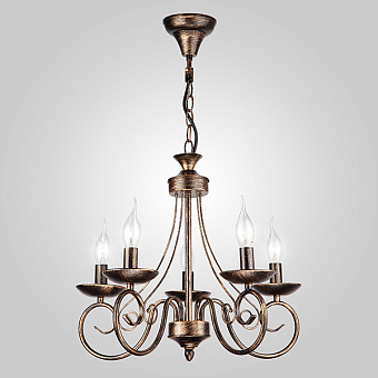 Люстра потолочная Eurosvet Provence 22404/5 черный с золотом 40Вт 5 лампочек E14