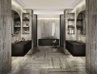 Полированный керамогранит REX I Marmi 744475 Marble Brown Lucido Ret 80х80см 1,92кв.м.