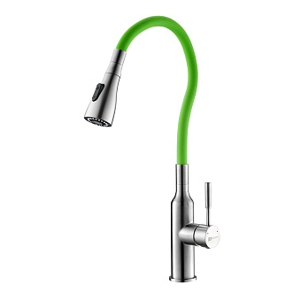 Смеситель для кухни LEMARK Expert LM5082S-Green гибкий излив зелёный матовый