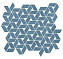Керамическая мозаика Atlas Concord Италия Raw 9RTB Blue Twist 35,8х31см 0,66кв.м.