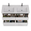 Тумба под раковину напольная LEMARK Combi LM03C125T-black 45х120х68,2см