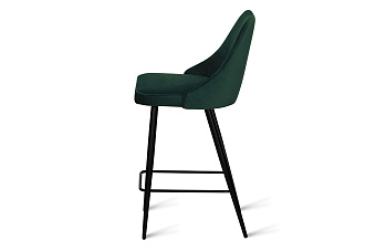 Барный стул AERO 43х49х97см велюр/сталь Dark Green