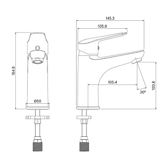 Смеситель для раковины IDDIS Torr TORSB00i01 хром