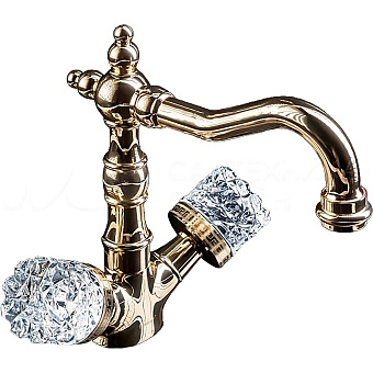 Смеситель для раковины Boheme Crystal 312-CRST бронза
