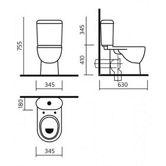 Унитаз напольный SANITA LUXE Art ARTSLCC01040622 ободковый с микролифтом