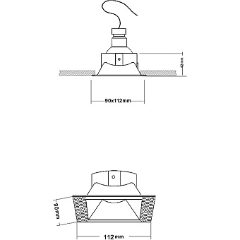 Светильник точечный встраиваемый Maytoni Dot DL042-01-SQ-B 50Вт GU10