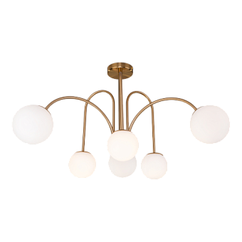 Люстра потолочная Eurosvet Alix 30177/6 латунь 40Вт 6 лампочек E27