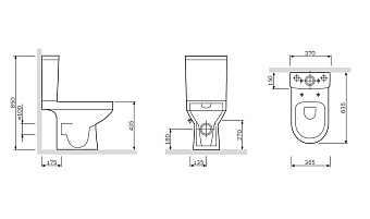 Унитаз напольный AM-PM Spirit 2.0 C708607SC ободковый с микролифтом