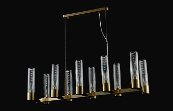 Люстра подвесная CRYSTAL LUX OTONO OTONO SP10 L980 BRASS/TRANSPARENTE 400Вт 10 лампочек E14