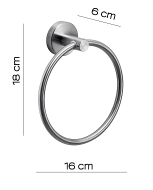 Полотенцедержатель Gedy Project 5070(38) хром матовый 16см