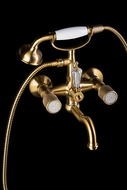 Смеситель для ванны Boheme Royal Cristal 313-Royal/CRST бронза