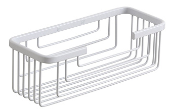 Полка в ванную прямоугольная Gedy 2419(02) 1-ярусная 10,2х25,2см белый