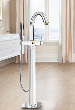 Смеситель для ванны GROHE Grandera 23318IG0 золото/хром