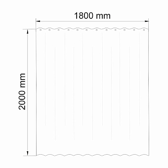 Шторка для ванной WASSERKRAFT Ammer 180х180см мультицвет