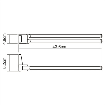 Полотенцедержатель WASSERKRAFT Lopau K-6000 K-6031 хром 43см