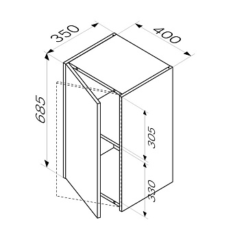 Пенал AM-PM Func M8FCH0402WG 35х40х68,5см белый