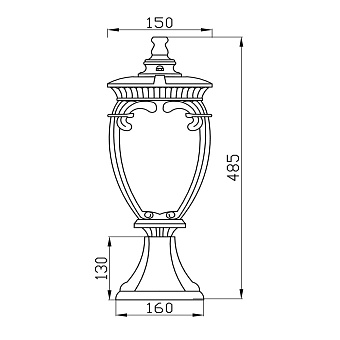 Светильник ландшафтный Maytoni Fleur O414FL-01BZ 60Вт IP44 E27 бронза антик