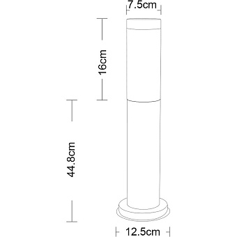 Светильник ландшафтный Arte Lamp SALIRE A3158PA-1SS 20Вт IP44 E27 матовое серебро