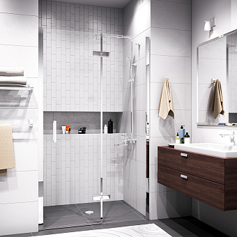 Душевая дверь WASSERKRAFT Aller 10H05R 200х120см стекло прозрачное