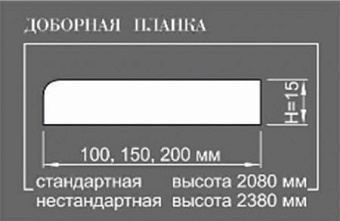 Доборная планка телескопическая Ока Античный орех МДФ 100х2080х15мм