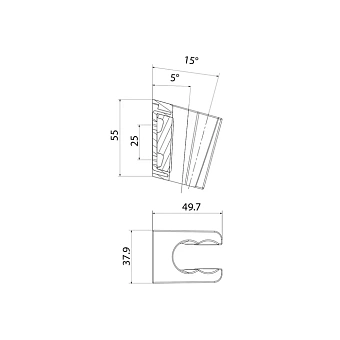 Держатель для душа IDDIS 080BL00i53 чёрный матовый