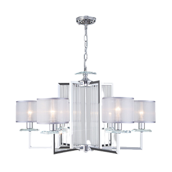 Люстра подвесная Eurosvet Fargo 60123/6 хром Smart 40Вт 6 лампочек E14