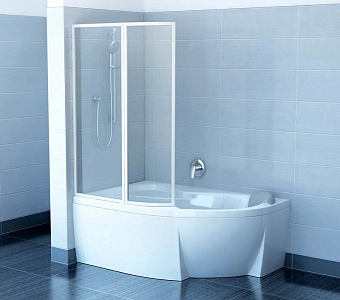 Стеклянная шторка на ванну RAVAK VSK2 76L9010041 150х160см