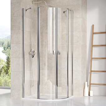 Угловое ограждение RAVAK Chrome CSKK0 3Q140U00Z1 195х80см стекло металл