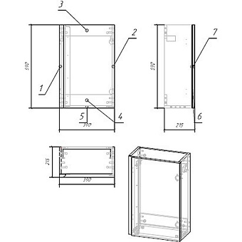 Тумба под раковину подвесная CERSANIT MODUO SB-SZ-MOD-MO40/Wh 22х39х59см