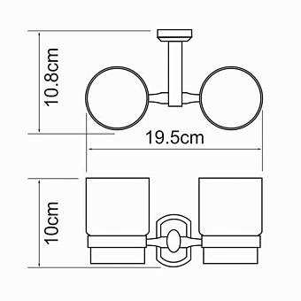 Стакан в ванную WASSERKRAFT Oder K-3000 K-3028D хром