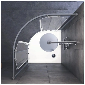 Угловое ограждение AM-PM Gem W90G-401-100WT 190х100см стекло прозрачное