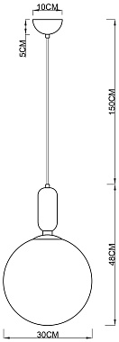 Светильник подвесной Arte Lamp BOLLA-SOLA A3330SP-1PB 60Вт E27