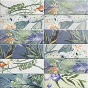 Настенная плитка MAINZU JUNGLE PT03231 Tapis Eden 10х30см 1,02кв.м. глянцевая