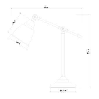Настольная лампа офисная Arte Lamp BRACCIO A2054LT-1BK 60Вт E27