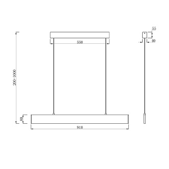 Светильник подвесной Maytoni Step P010PL-L23B4K 23Вт LED