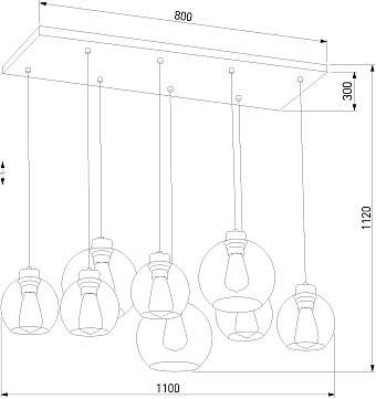 Светильник подвесной TK Lighting Cubus 4113 60Вт E27