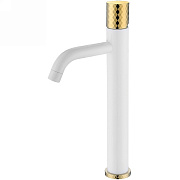 Смеситель для раковины Boheme Stick 122-WG белый/золотой