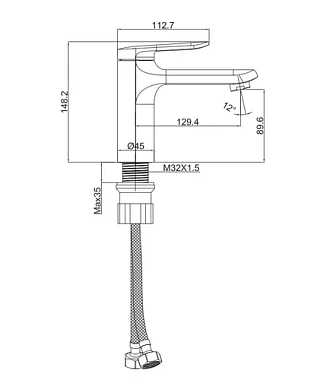 Смеситель для раковины Maxonor MN1071 хром