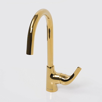 Смеситель для кухни WASSERKRAFT Sauer 7107 поворотный излив золото
