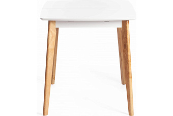 Кухонный стол раскладной AWENTA Claire 75х110х75см МДФ Natural/White