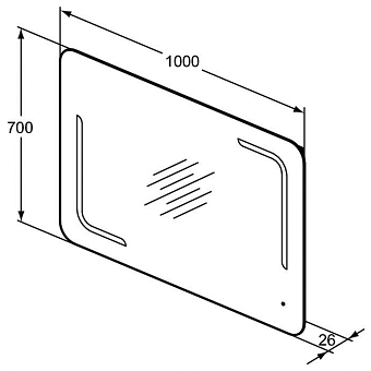 Зеркало IDEAL STANDARD MIRROR&LIGHT T3352BH 70х100см с подсветкой