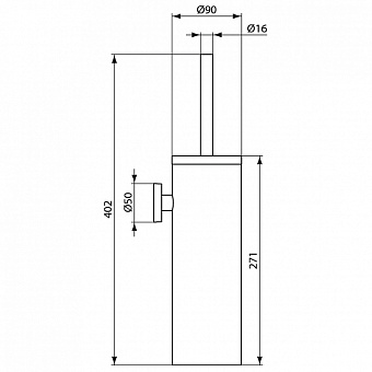 Ёршик IDEAL STANDARD IOM A9128MY нержавеющая сталь